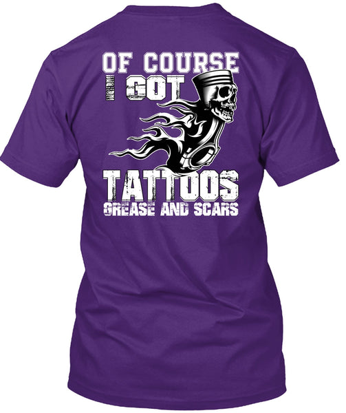 I Got Tattoos Grease T Shirt, I Love Mechanic T Shirt