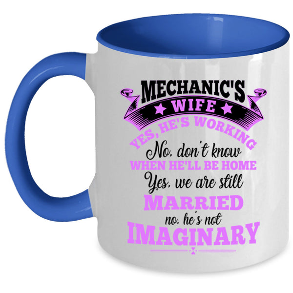 Cool Just Married Coffee Mug, Mechanic's Wife Accent Mug