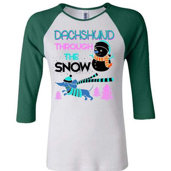 Dachshund Through The Snow T Shirt, This Girl Loves Christmas T Shirt, Awesome T-Shirts
