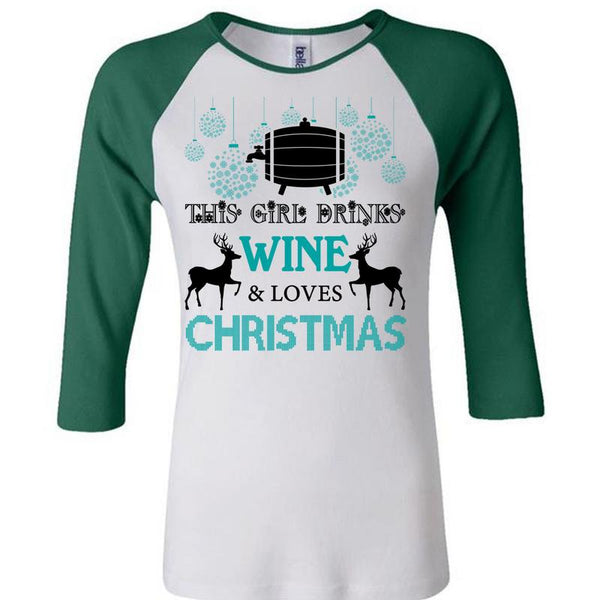 This Girl Drinks Wine T Shirt, This Girl Loves Christmas T Shirt, Awesome T-Shirts