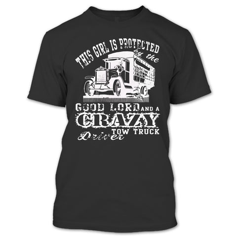 A black t-shirt with the shopify logo