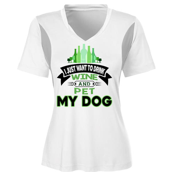 I Just Want To Drink Wine And Pet My Dog T Shirt, Favorite T Shirt