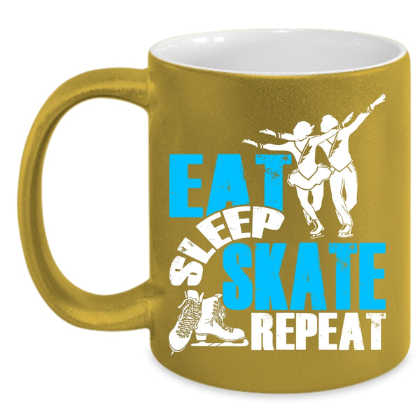Eat Sleep Skate Repeat Coffee Mug, Cool Teacher Coffee Cup