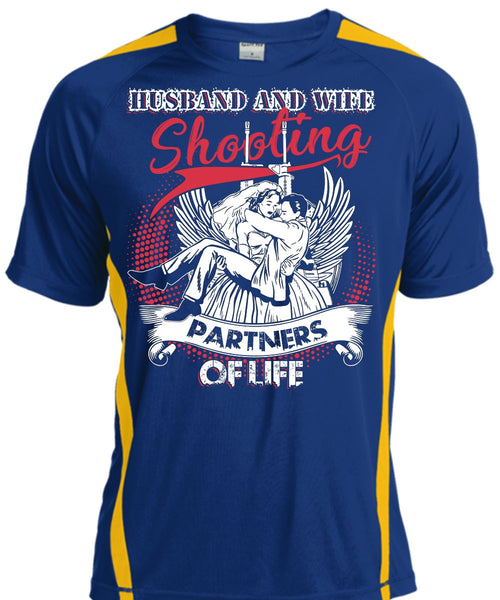 Husband And Wife Shooting Partners Of Life T Shirt, Being A Husband T Shirt, Cool Shirt