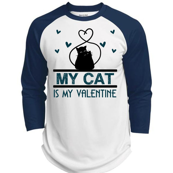My Cat Is My Valentine T Shirt, I Love Cat T Shirt, Awesome T-Shirts  (Polyester Game Baseball Jersey)