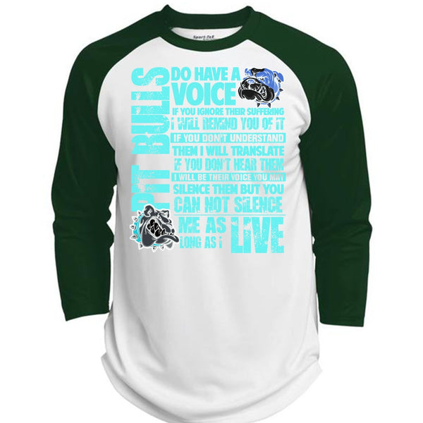 Pit Bulls Do Have A Voice T Shirt, My Favorite T Shirt, Awesome T-Shirts  (Polyester Game Baseball Jersey)