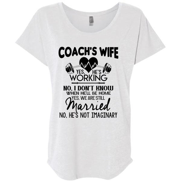 Coach's Wife He's Working T Shirt, I Love Coach T Shirt, Awesome T-Shirts