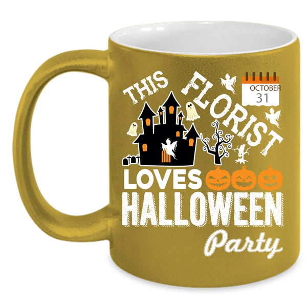 This Florist Loves Halloween Party Coffee Mug, Scary Coffee Cup