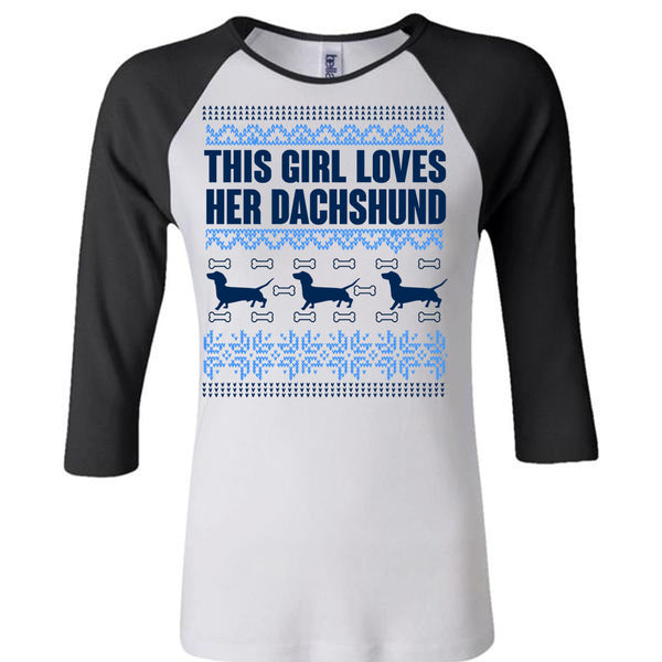 This Girl Loves Her Dachshund T Shirt, This Girl Loves Christmas T Shirt, Awesome T-Shirts