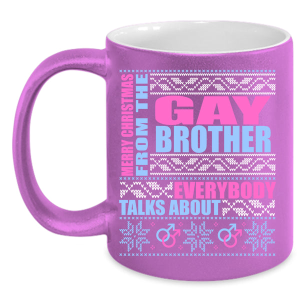 Merry Christmas From The Gay Brother Coffee Mug, Cute Coffee Cup