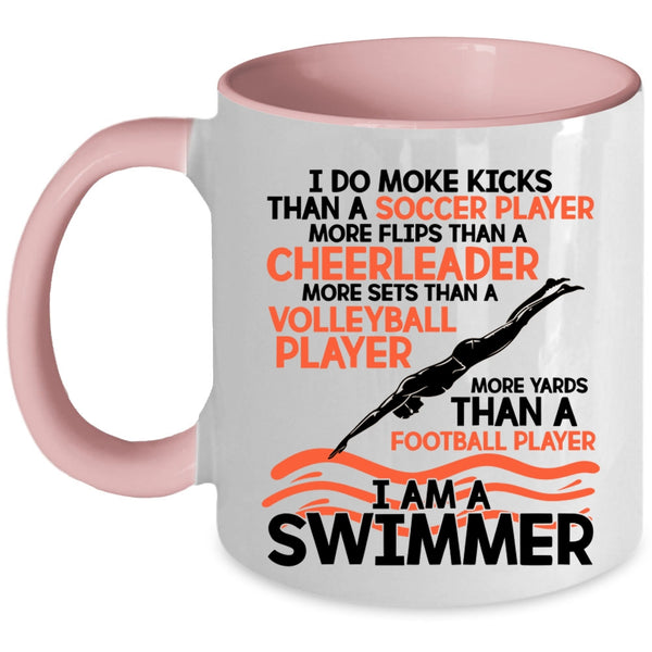Funny Swimming Coffee Mug, I Am A Swimmer Accent Mug