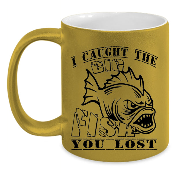 Awesome Fisher Coffee Mug, I Caught The Big Fish Accent Mug