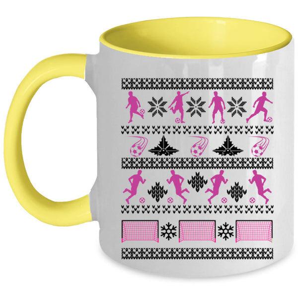 Christmas Tree Coffee Mug, Funny Soccer Accent Mug