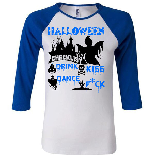 Halloween Checklist Drink Kiss Dance T Shirt, Wait For Halloween T Shirt, Awesome T-Shirts