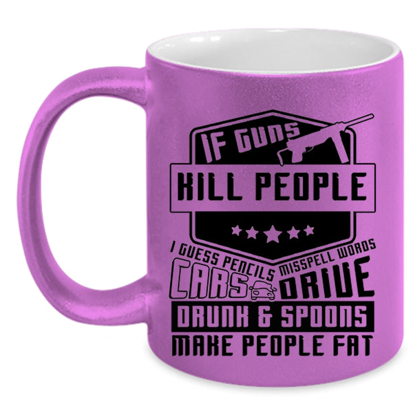 Cool Car Drivers Coffee Mug, Cars Drive Drunk And Spoons Accent Mug
