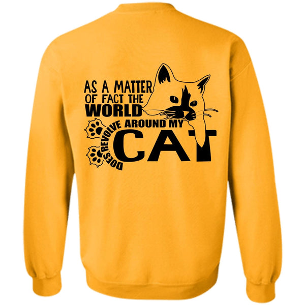 I Love Cat T Shirt, World Does Revolve Around My Cat Sweatshirt