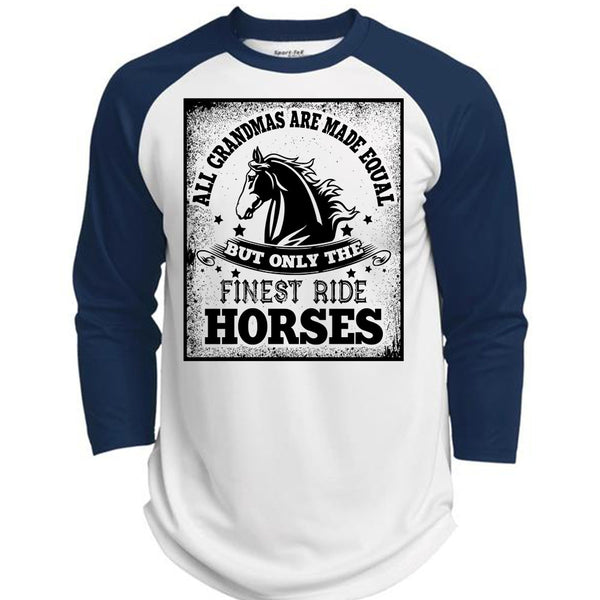 Finest Ride Horses T Shirt, I Love Equestrian T Shirt, Awesome T-Shirts  (Polyester Game Baseball Jersey)