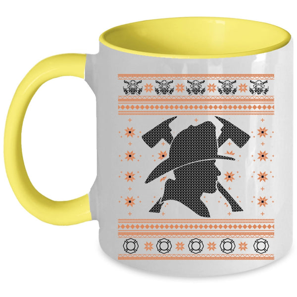 Christmas Gift For Fireman Coffee Mug, Cool Firefighter Accent Mug
