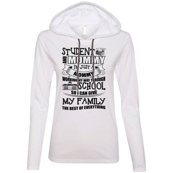 A black t-shirt with the shopify logo