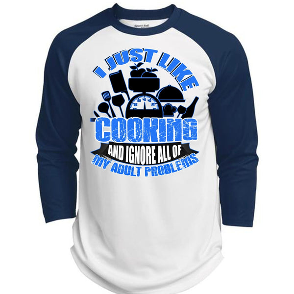 I Just Like Cooking T Shirt, I Love Cooking T Shirt, Awesome T-Shirts  (Polyester Game Baseball Jersey)