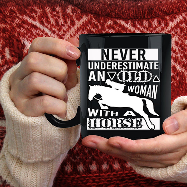 An Old Woman With A Horse Coffee Mug, Awesome Grandmas Coffee Cup