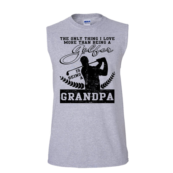 Being A Golfer T Shirt, Coolest Golfing Grandpa T Shirt, Awesome t-shirts (Men's Cotton Sleeveless)