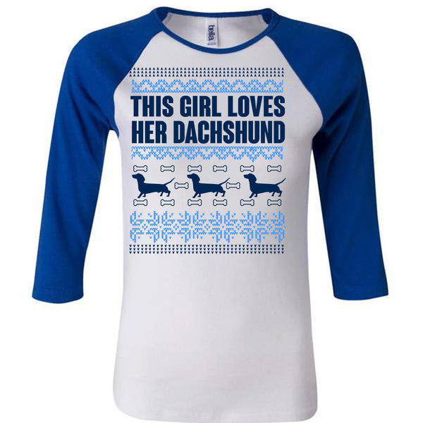 This Girl Loves Her Dachshund T Shirt, This Girl Loves Christmas T Shirt, Awesome T-Shirts