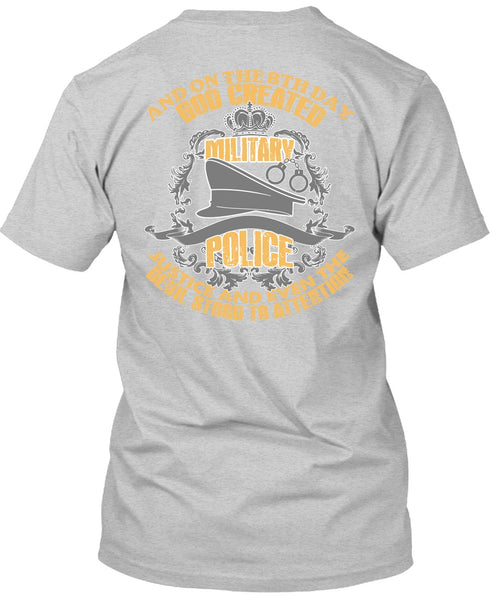 God Created Military Police T Shirt, I Love Police T Shirt