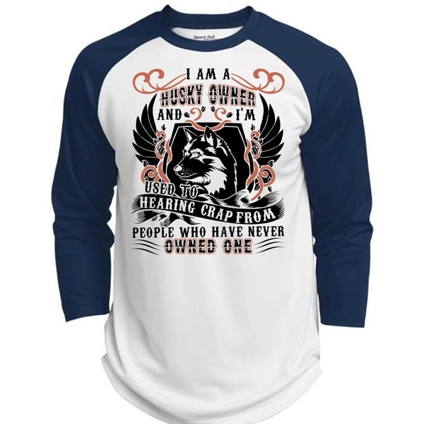 I Am A Husky Owner T Shirt, I Love Husky T Shirt, Awesome T-Shirts  (Polyester Game Baseball Jersey)