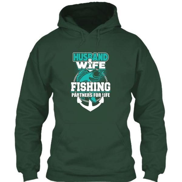 Husband & Wife T Shirt, Fishing Partners For Life T Shirt
