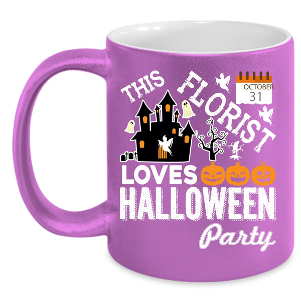 This Florist Loves Halloween Party Coffee Mug, Cute Florist Coffee Cup
