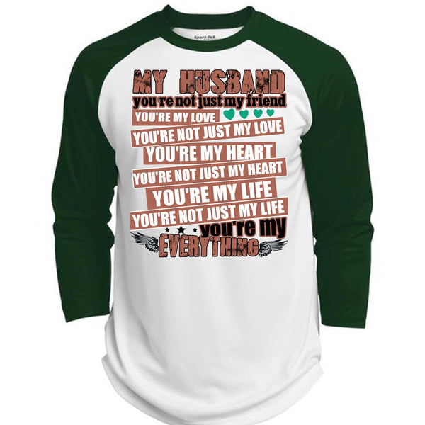 My Husband You're Not Just My Friend T Shirt, I Love Husband T Shirt, Awesome T-Shirts  (Polyester Game Baseball Jersey)