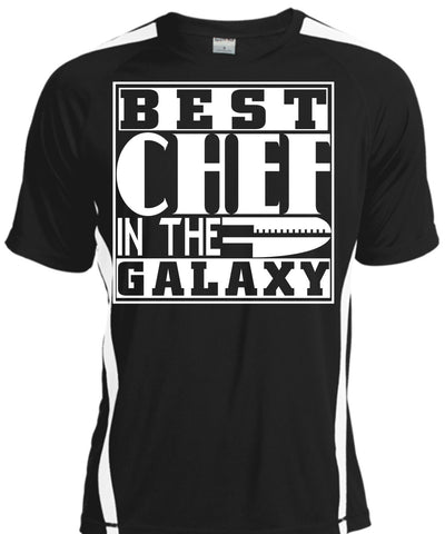 A black t-shirt with the shopify logo