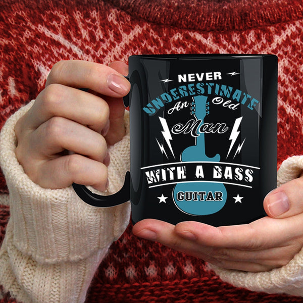 An Old Man With A Bass Guitar Coffee Mug, Awesome Grandpas Coffee Cup