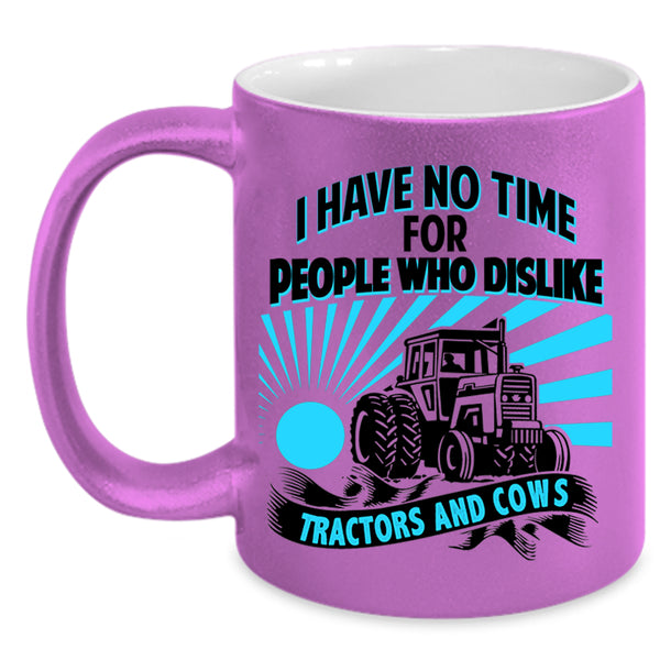 Cool Farmer Coffee Mug, Tractors And Cows Accent Mug