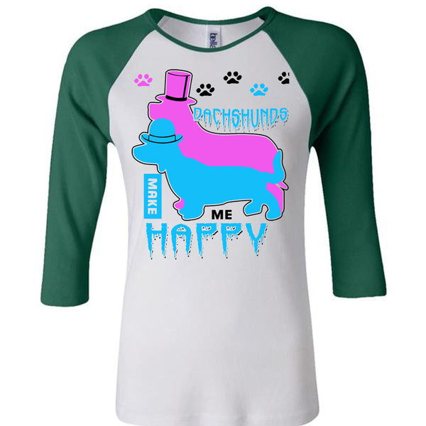 Dachshunds Make Me Happy T Shirt, I Love My Dogs T Shirt, Awesome T-Shirts