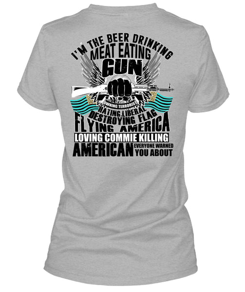Meat Eating Gun T Shirt, I Love Gun T Shirt