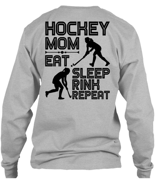 Hockey Mom Eat Sleep Rink Repeat T Shirt, I Love Hockey T Shirt