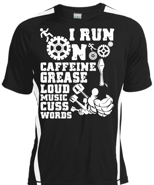 A black t-shirt with the shopify logo