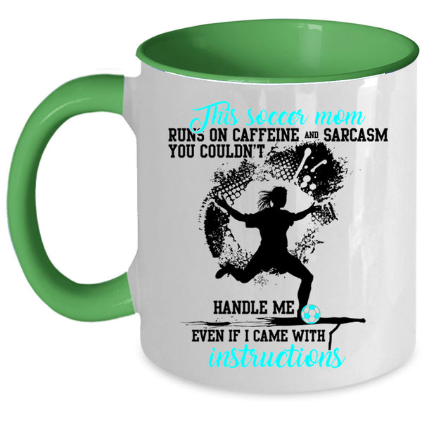 Funny Gift For Mom Coffee Mug, Cute Soccer Mom Accent Mug