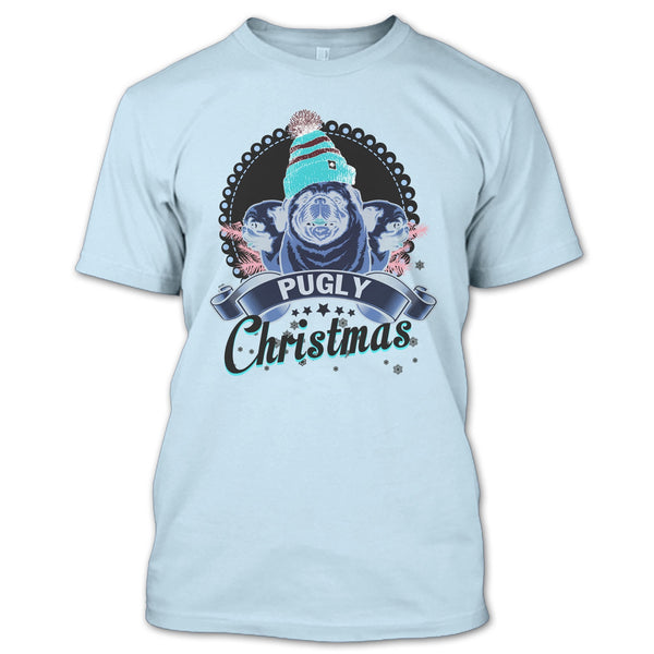 Pugly Christmas T Shirt, Coolest Merry Christmas T Shirt