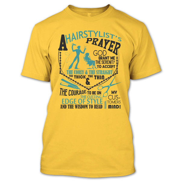 A Hair Stylist's Prayer T Shirt, Coolest Hair Stylist T Shirt