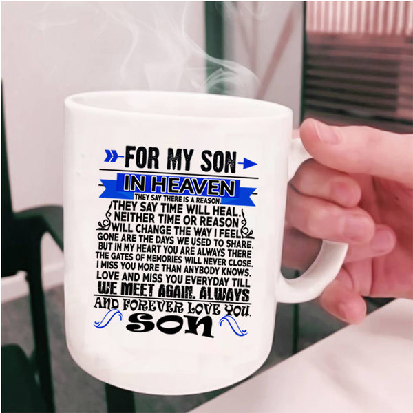 Forever I Love My Son Coffee Mug, For My Son In Heaven Cup
