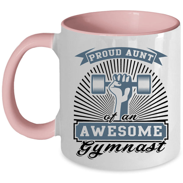 Awesome Gymnast Coffee Mug, Proud Aunt Of An Awesome Gymnast Accent Mug