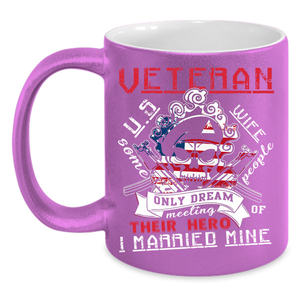 U.S Veteran's Wife Coffee Mug, Awesome Veteran's Wife Coffee Cup
