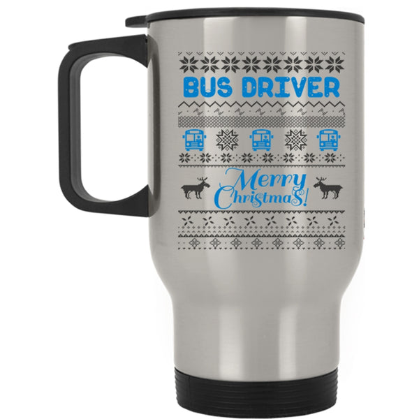 Merry Christmas Travel Mug, Bus Driver Mug