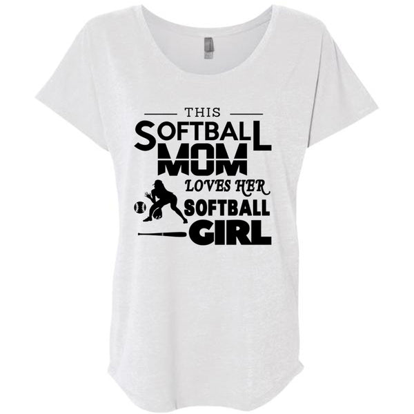 This Softball Mom T Shirt, Loves Her Softball Girl T Shirt, Mother's Day T Shirt