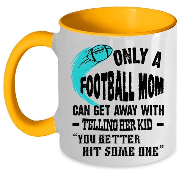 Awesome Football Mom Coffee Mug, Football Mom Accent Mug