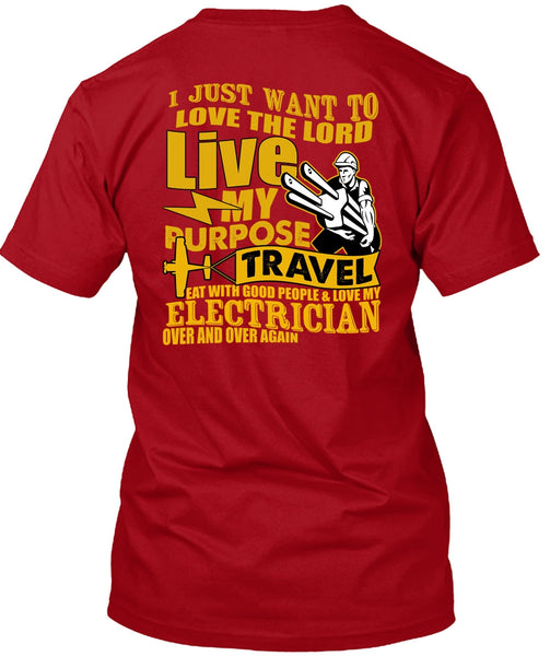 Love My Electrician T Shirt, Love The Lord T Shirt