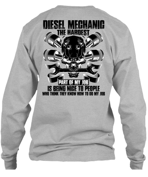 Diesel Mechanic The Hardest T Shirt, I Love Mechanic T Shirt